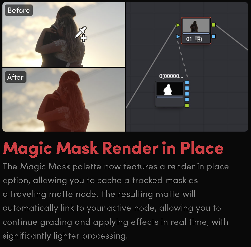 DaVinci Resolve 21 Magic Mask Render in Place