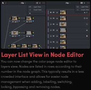 DaVinci Resolve 21 Layer List View in Node Editor