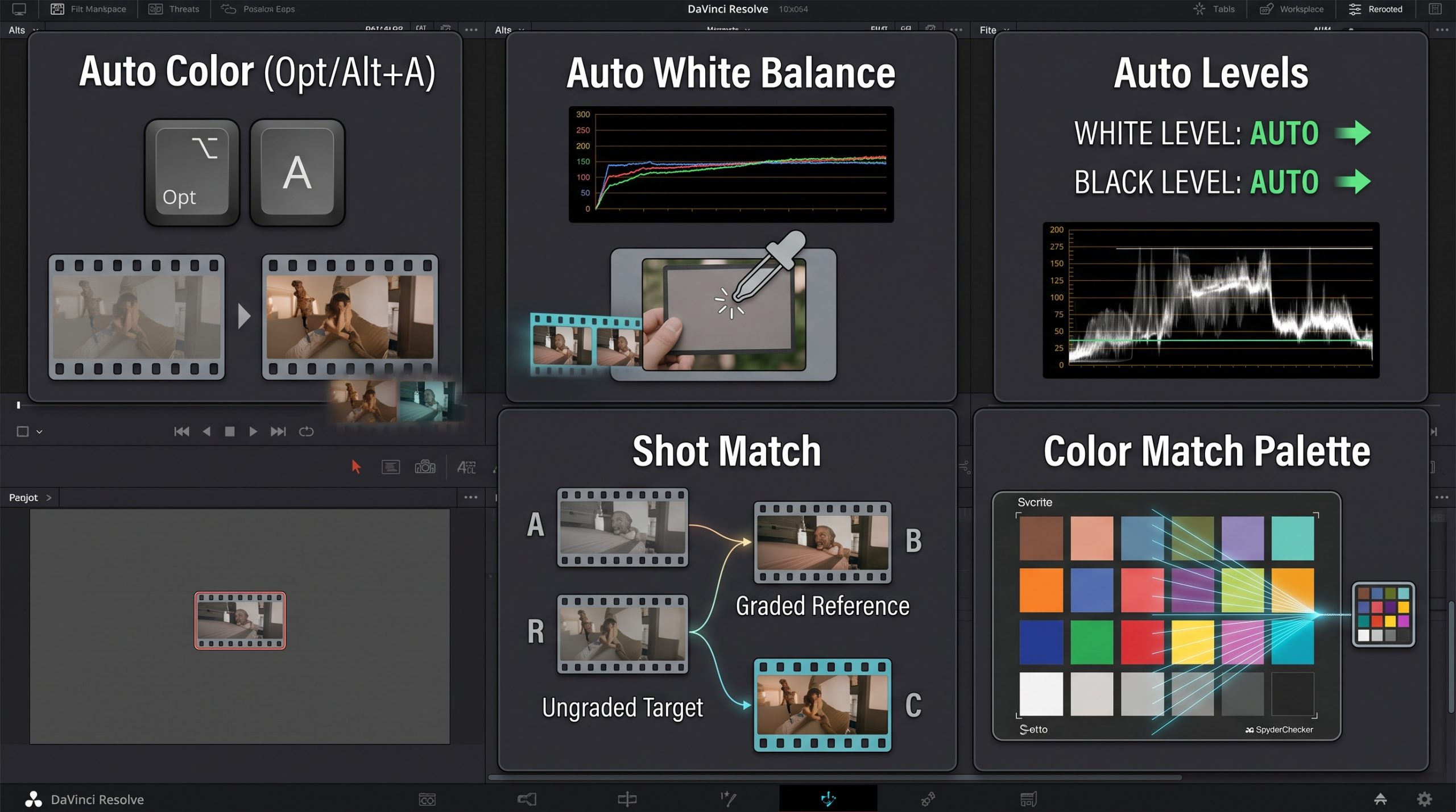 Auto Color Grading DaVinci Resolve